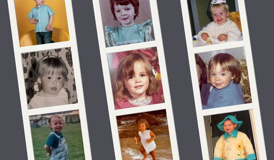 A collage of Your Marketing Team's baby pictures
